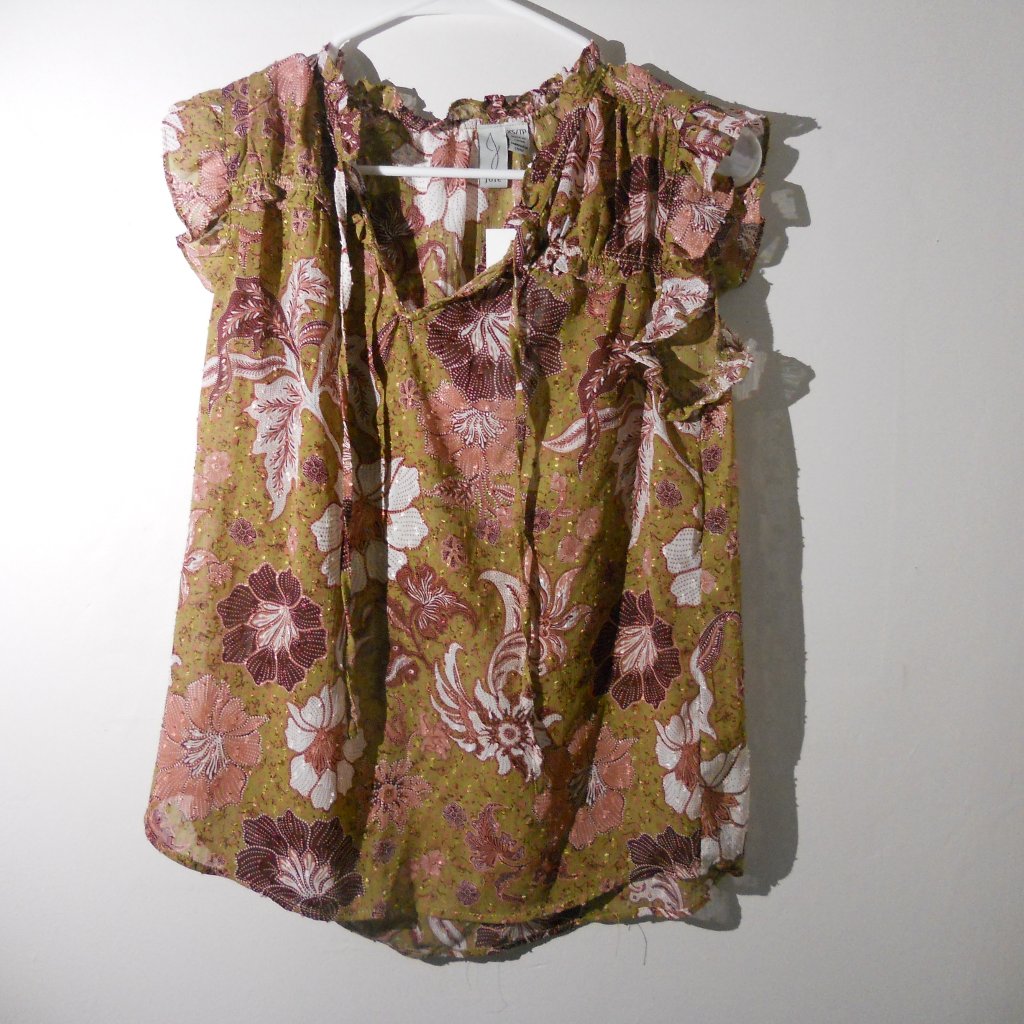 Joie Floral Ruffle Blouse Xs Or S Nwt